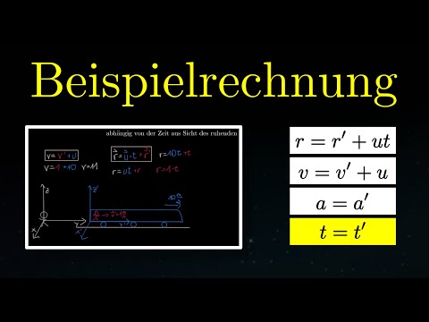 Youtube: Beispielrechnung - Galilei-Transformationen, bewegte Bezugssysteme (Physik)