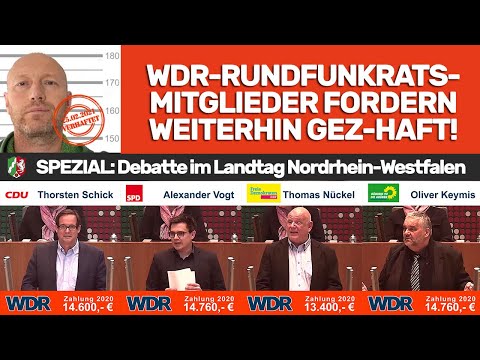 Youtube: Rundfunkbeitrag: Haft wird im NRW-Landtag besprochen – und der WDR bezahlt die Redner