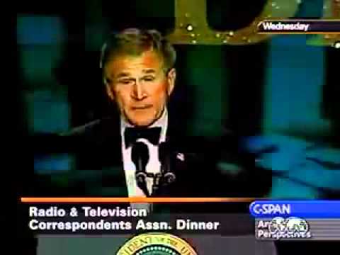 Youtube: George W. Bush  - jokes about weapons of mass destruction .flv