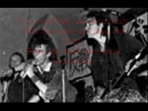 Youtube: CRASS - White punks on hope (WITH LYRICS!!)