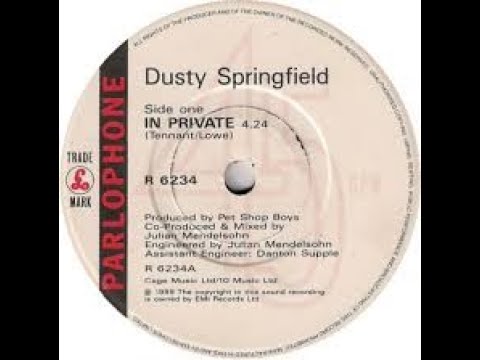 Youtube: Dusty Springfield In Private Lyrics