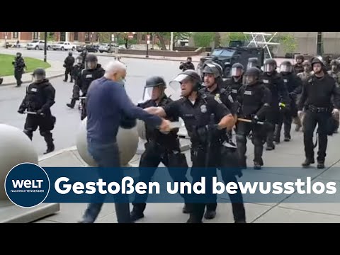 Youtube: GEORGE-FLOYD-PROTESTE: Heftiger Stoß - Polizist verletzt 75-Jährigen schwer