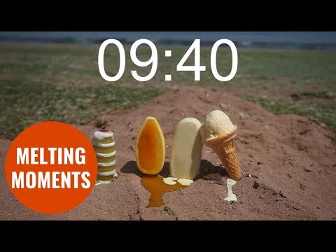 Youtube: Timelapse video shows melting times of four different ice-creams in the sun