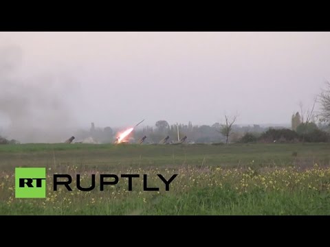 Youtube: Azerbaijan: Rockets fired into Nagorno-Karabakh ahead of Baku's ceasefire