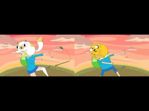 Youtube: Adventure Time Finn & Jake/Fionna & Cake COMPARISON side by side