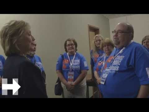 Youtube: Hillary meets a caregiver backstage | Hillary Clinton
