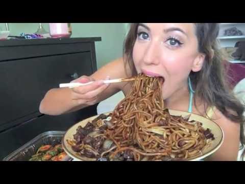 Youtube: BLACK BEAN NOODLES MUKBANG! (Eating Show) JAJANGMYEON | MEESH LA