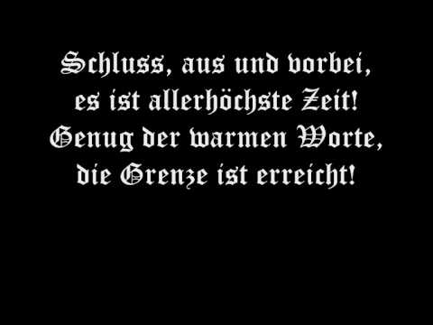 Youtube: Kärbholz - Genug der warmen Worte (Lyrics)