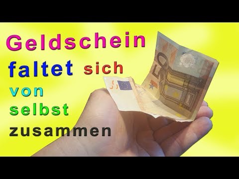 Youtube: Zaubertrick: GELDSCHEIN faltet sich von selbst zusammen /// Trick + Falttechnik MAGIC