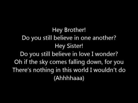 Youtube: Avicii ~ Hey Brother (Lyrics)