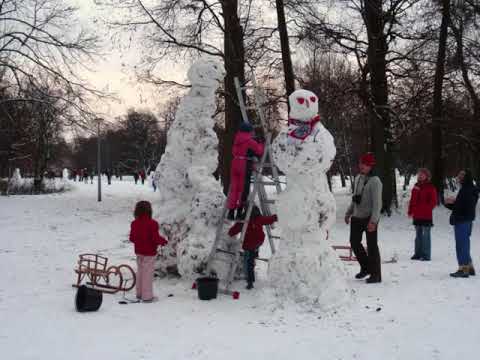 Youtube: Sneeuwpoppen Vondelpark Amsterdam