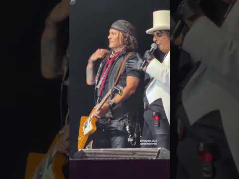 Youtube: Alice Cooper introduces Johnny Depp during The Hollywood Vampires show last night.