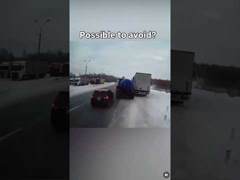 Youtube: Icy roads almost crashed