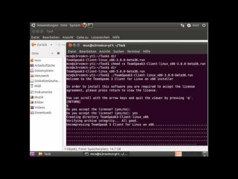 Youtube: [Ubuntu] How to install Teamspeak 3 Client (German / Deutsch)