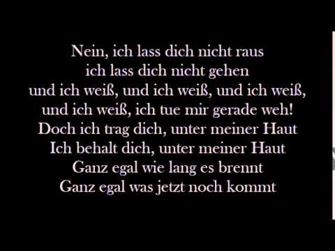 Youtube: Unter meiner Haut Lyrics - Gestört aber Geil