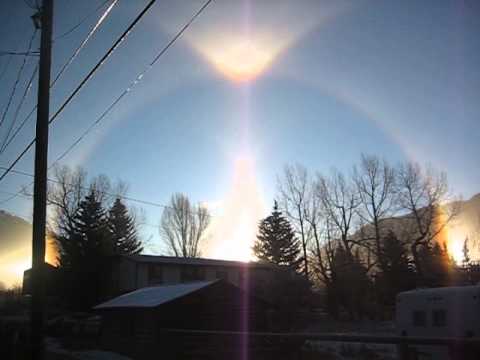 Youtube: Double Rainbow, Sun Pillar, Sun Dog From Ice Crystals