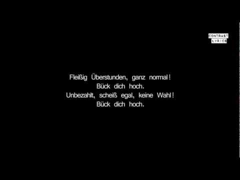 Youtube: Bück Dich Hoch - D e i c h k i n d - Full Lyric Video from the channel Contrast Lyric