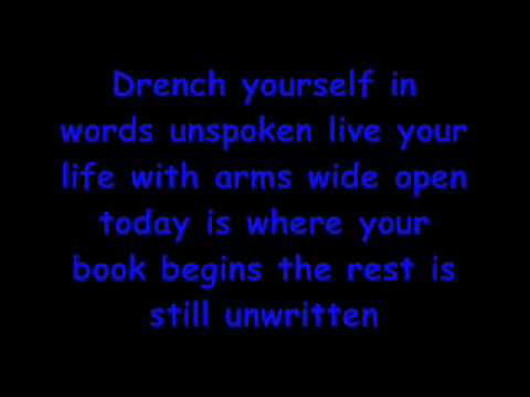 Youtube: Natasha Bedingfield unwritten lyrics