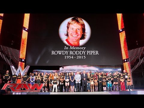 Youtube: The entire WWE roster honors WWE Hall of Famer "Rowdy" Roddy Piper: Raw, Aug. 3, 2015