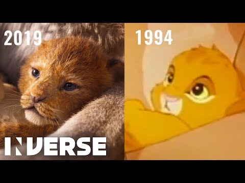 Youtube: The Lion King Teaser Shot for Shot Comparison (2019, 1994) | Inverse