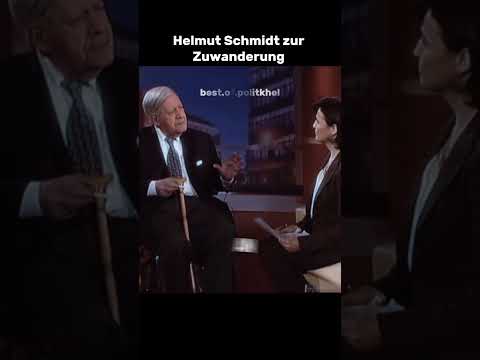 Youtube: Helmut Schmidt zur Zuwanderung #helmutschmidt #politik #zuwanderung