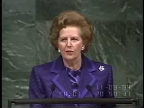 Youtube: Margaret Thatcher - UN General Assembly Climate Change Speech (1989)