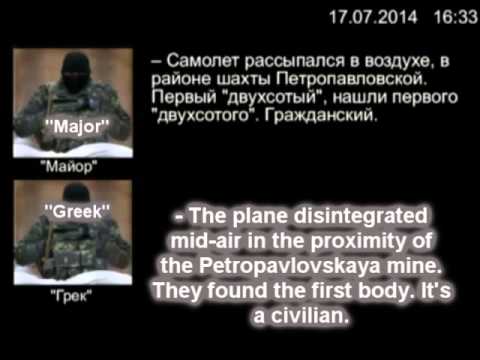 Youtube: Pro-Russian rebels discuss the shooting down of the Malaysian Airlines airliner