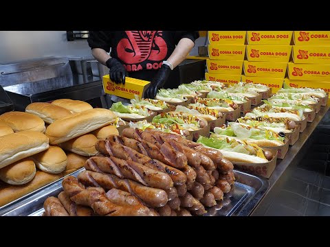 Youtube: 정통 아메리칸 핫도그! 미국 푸드트럭에서 시작된 곳 / american style hot dog sandwich - korean hot dog shop