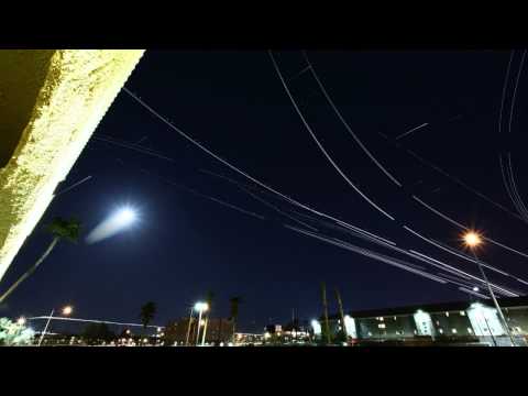 Youtube: Las Vegas Air Traffic Timelapse Crop Bottom Composited trails V10887b