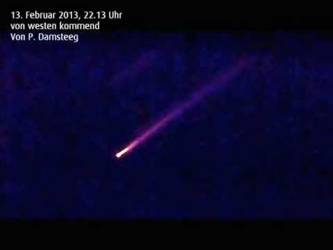 Youtube: Etwas verglüht beim Eintritt in unsere Atmosphäre - 13. 02. 2013