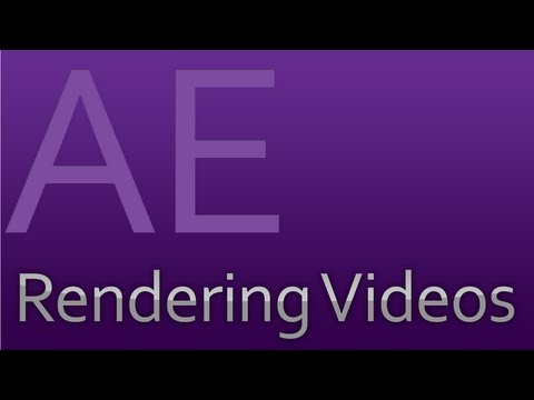 Youtube: How to render/export video in adobe After Effects cs5