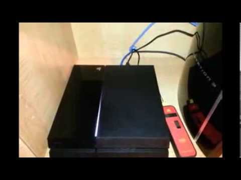 Youtube: Loud Playstation 4 Fan. Sounds like an afterburner in the back.
