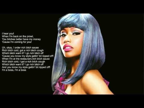 Youtube: Nicki Minaj ft PTAF - Boss Ass Bitch ( official Lyrics )