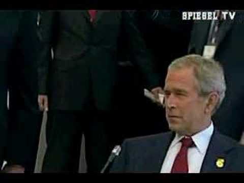 Youtube: bush flirts with angela merkel