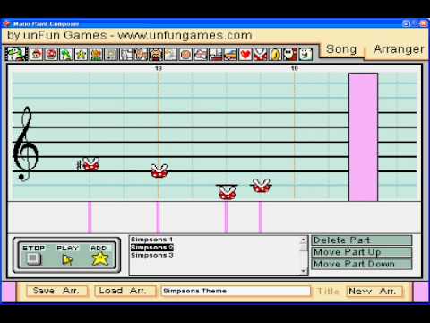 Youtube: The Simpsons Theme - Mario Paint 2.0