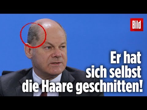 Youtube: Auch Vizekanzler Scholz schneidet sich in Corona-Zeiten die Haare selbst