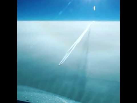 Youtube: Passing over a contrail 1000' below