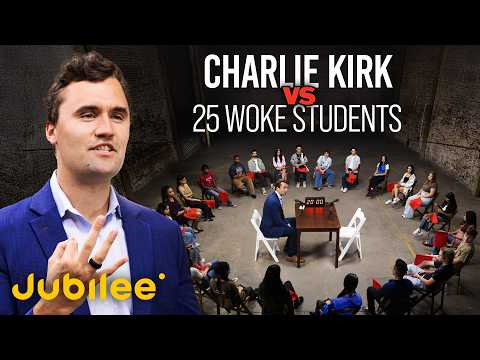 Youtube: Can 25 Liberal College Students Outsmart 1 Conservative? (feat. Charlie Kirk) | Surrounded