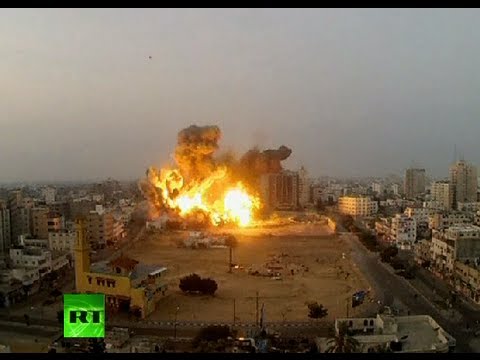 Youtube: Video: Huge blasts in Gaza City as Israel targets Hamas compound