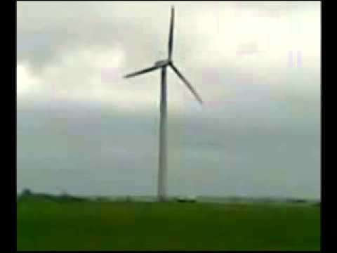 Youtube: Nordtank (Vestas) wind system fail and crashes. windmill explosion
