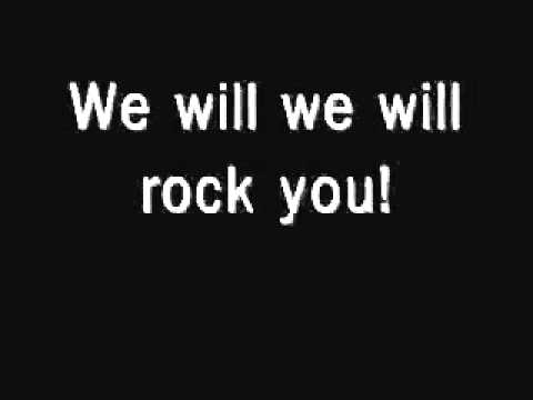 Youtube: Queen- We  will rock you con letra
