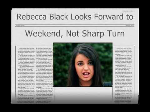 Youtube: Rebecca Black Drives Off Cliff