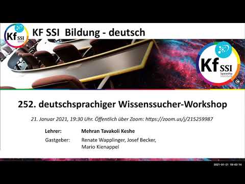 Youtube: 252. Wissenssucher Workshop, 21. Januar 2021