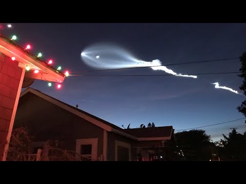 Youtube: Social media videos capture SpaceX streaking across California skies