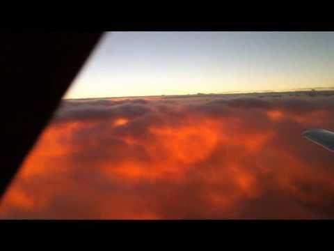 Youtube: Sun rise under the clouds at FL280