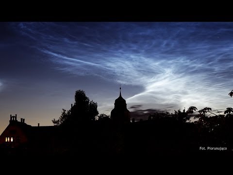 Youtube: Obłoki srebrzyste (noctilucent clouds NLC) 3/4 lipca 2014 w Poznaniu