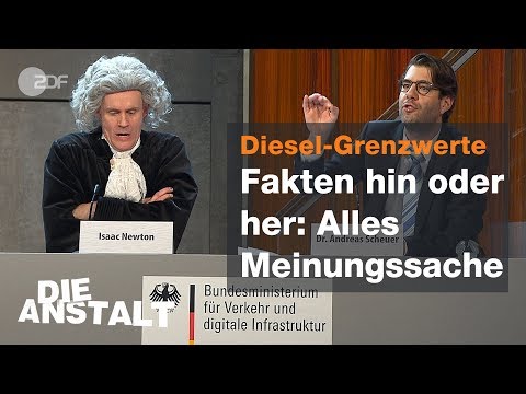 Youtube: Newtons kleines 1x1 der Wissenschaft für Andreas Scheuer - Die Anstalt vom 12.03.2019 | ZDF