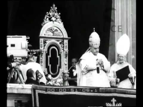 Youtube: Benedizione urbe et orbi per la Pasqua [1962]