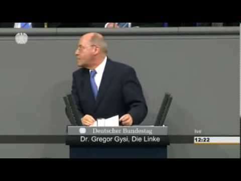 Youtube: Gregor Gysi (Die Linke) -Im Bundestag : Die Marktwirtschaft wird immer asozialer!( 29.01.14)