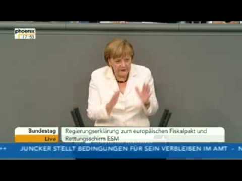 Youtube: Angela Merkel - Regierungserklärung zum Fiskalpakt und zum Rettungsschirm ESM